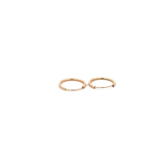 Unbranded Jewelry - 14k Gold Endless Tubular Hoops Earrings Continuous Size 12mm